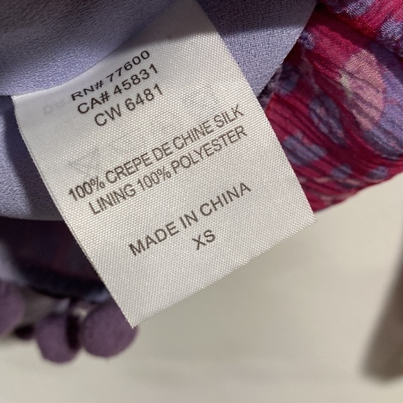 Chaser shirt Pom Pom blouse off the shoulder silk‎ blend boho festive hippie xs - Picture 4 of 7